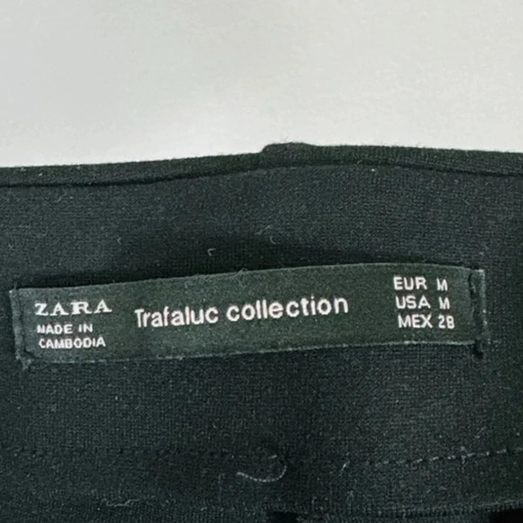 Zara Stretch Embroidered Black High Waist Legging - Picture 7 of 12